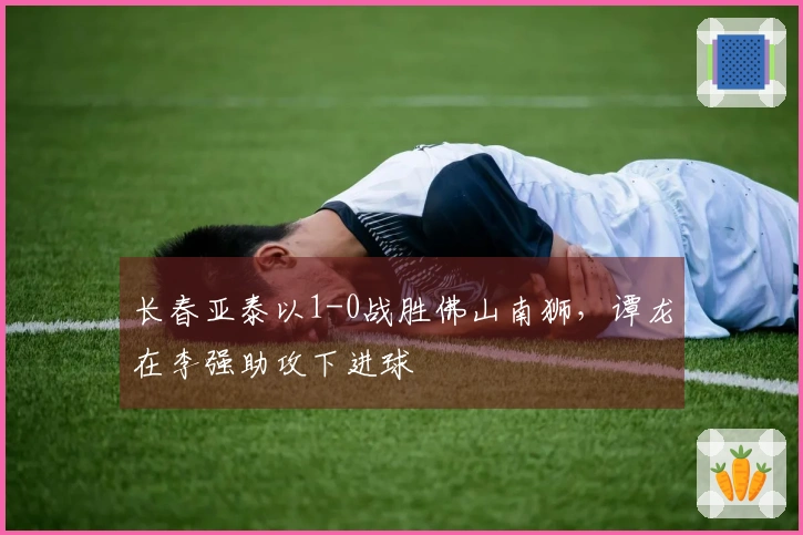 长春亚泰以1-0战胜佛山南狮，谭龙在李强助攻下进球